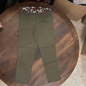 Carolina Herrera Green Casual Pants